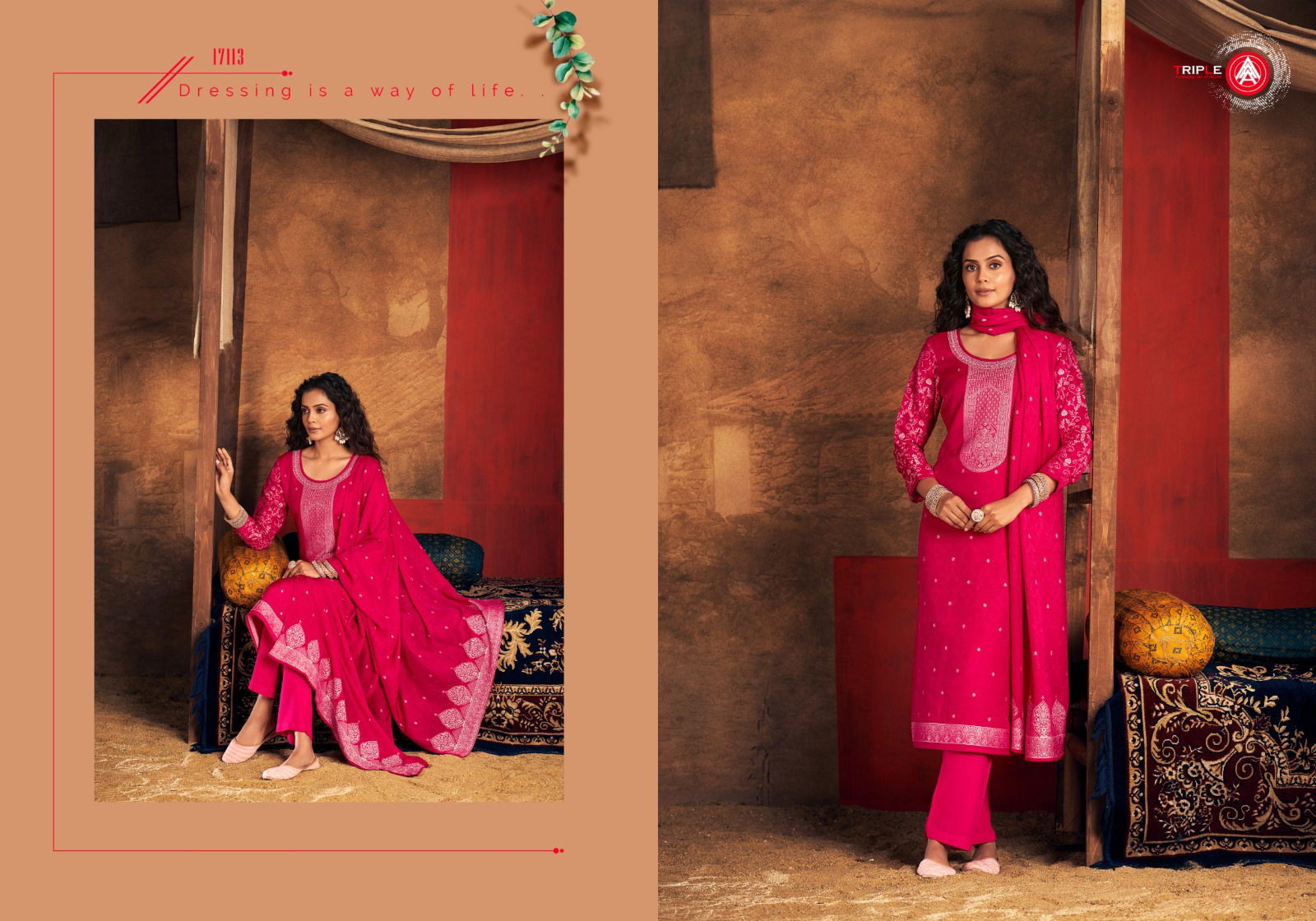 Ria Vol 3 By Triple Aaa Muslin Designer Salwar Kameez Exporters In India